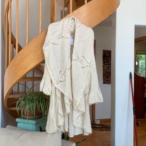 Hand knit alpaca cardigan